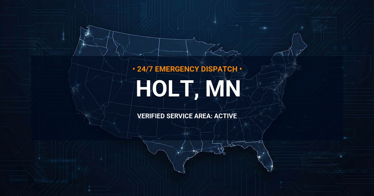 Emergency Plumbing Dispatch Map for Plumbing Services: Holt, MN