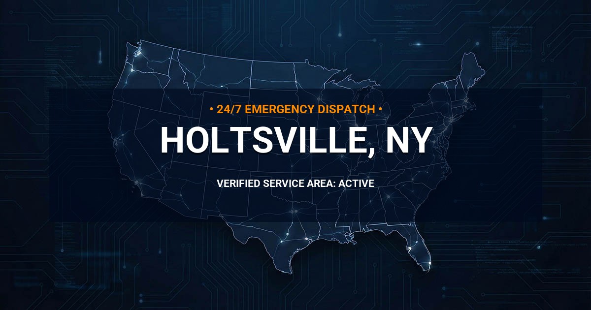 Emergency Plumbing Dispatch Map for Plumbing Services: Holtsville, NY
