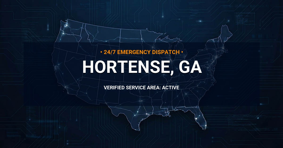Emergency Plumbing Dispatch Map for Plumbing Services: Hortense, GA