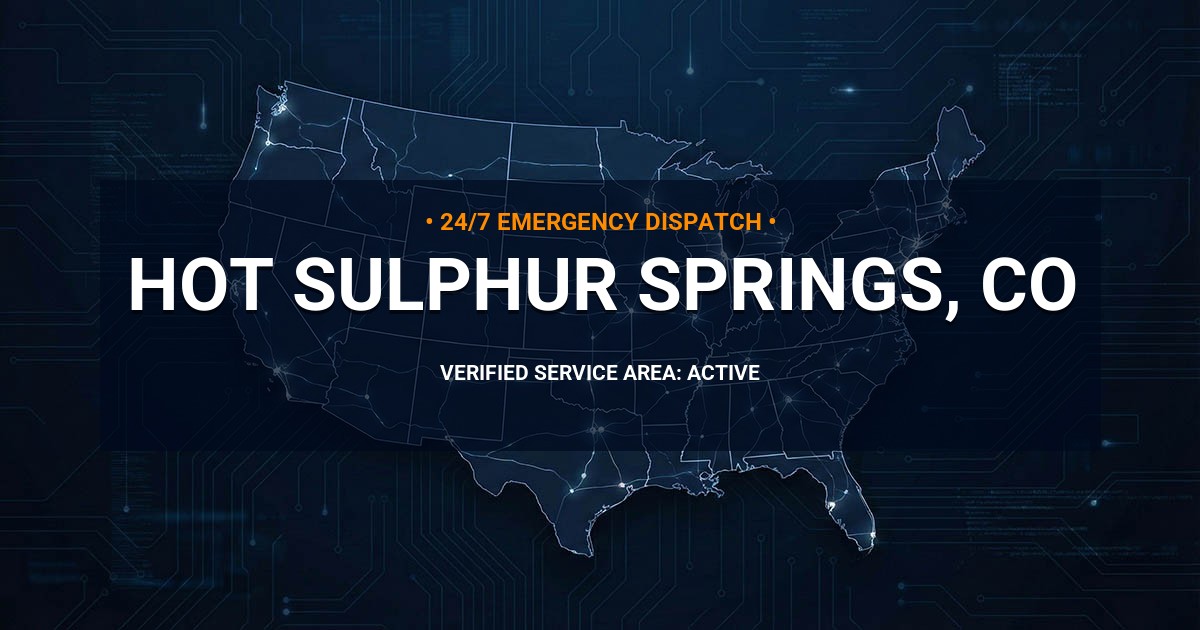 Emergency Plumbing Dispatch Map for Plumbing Services: Hot Sulphur Springs, CO