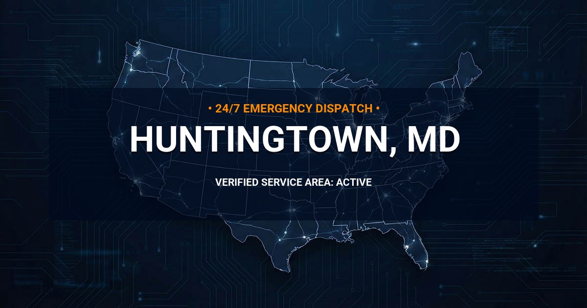 Emergency Plumbing Dispatch Map for Plumbing Services: Huntingtown, MD