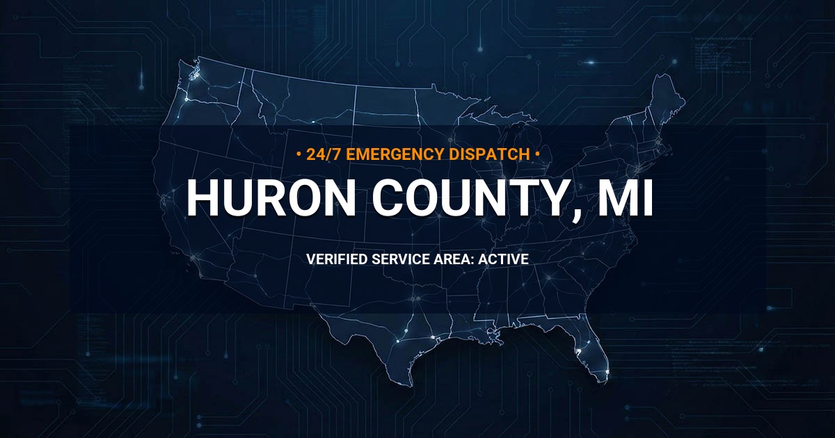 Emergency Plumbing Dispatch Map for Huron County Plumbing Logistics