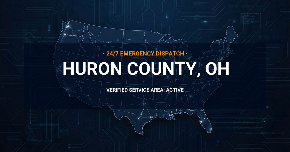 Emergency Plumbing Dispatch Map for Huron County Plumbing Logistics