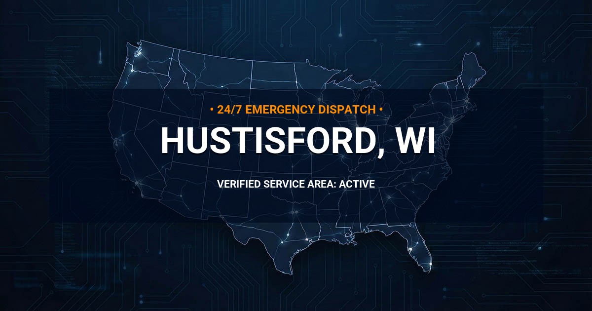 Emergency Plumbing Dispatch Map for Plumbing Services: Hustisford, WI