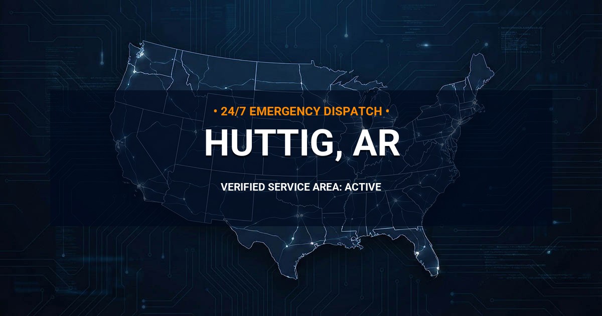 Emergency Plumbing Dispatch Map for Plumbing Services: Huttig, AR