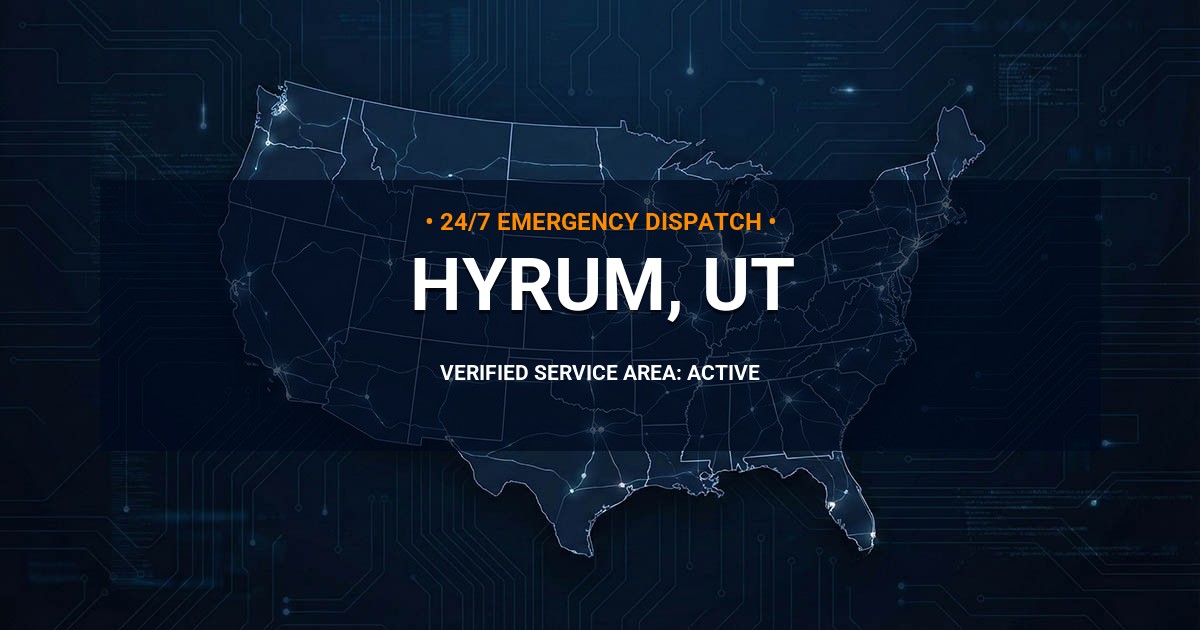 Emergency Plumbing Dispatch Map for Plumbing Services: Hyrum, UT