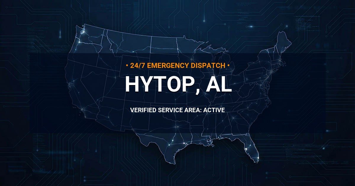 Emergency Plumbing Dispatch Map for Plumbing Services: Hytop, AL