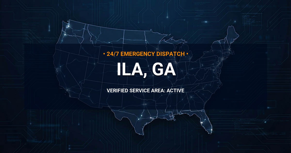 Emergency Plumbing Dispatch Map for Plumbing Services: Ila, GA