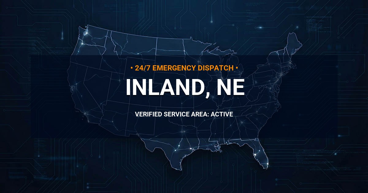 Emergency Plumbing Dispatch Map for Plumbing Services: Inland, NE