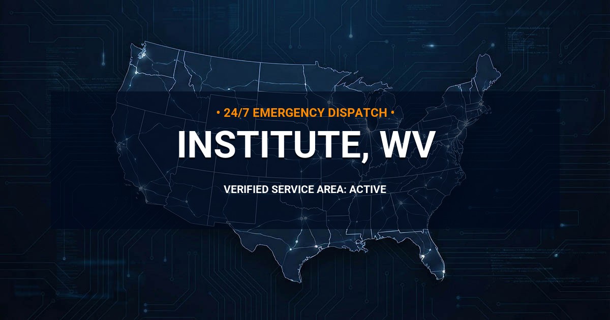 Emergency Plumbing Dispatch Map for Plumbing Services: Institute, WV