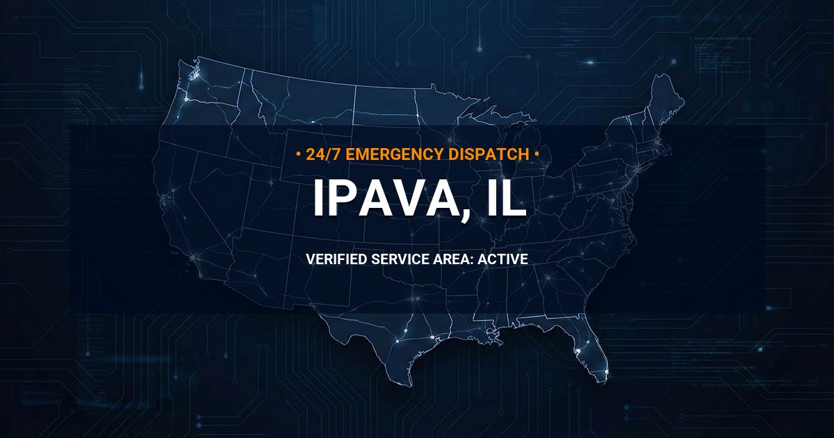 Emergency Plumbing Dispatch Map for Plumbing Services: Ipava, IL