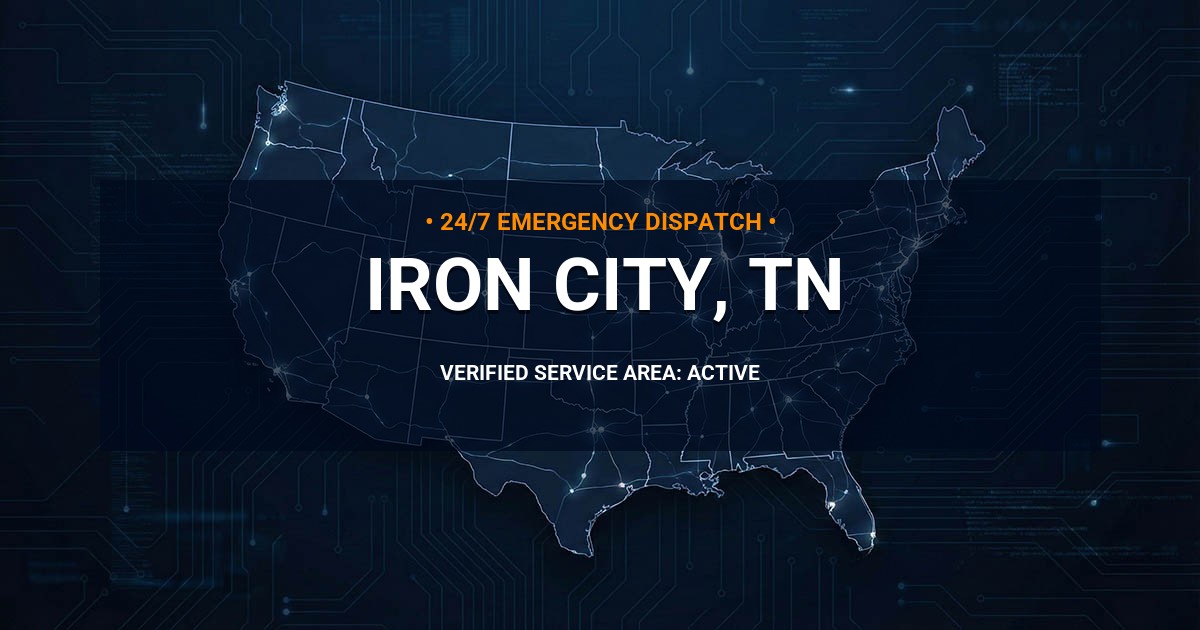 Emergency Plumbing Dispatch Map for Plumbing Services: Iron City, TN