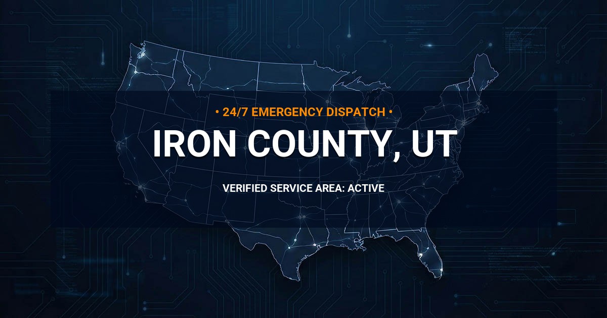 Emergency Plumbing Dispatch Map for Iron County Plumbing Logistics