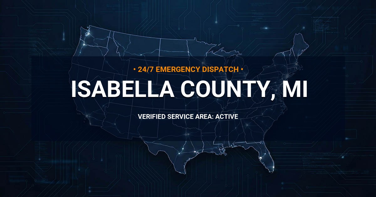 Emergency Plumbing Dispatch Map for Isabella County Plumbing Logistics