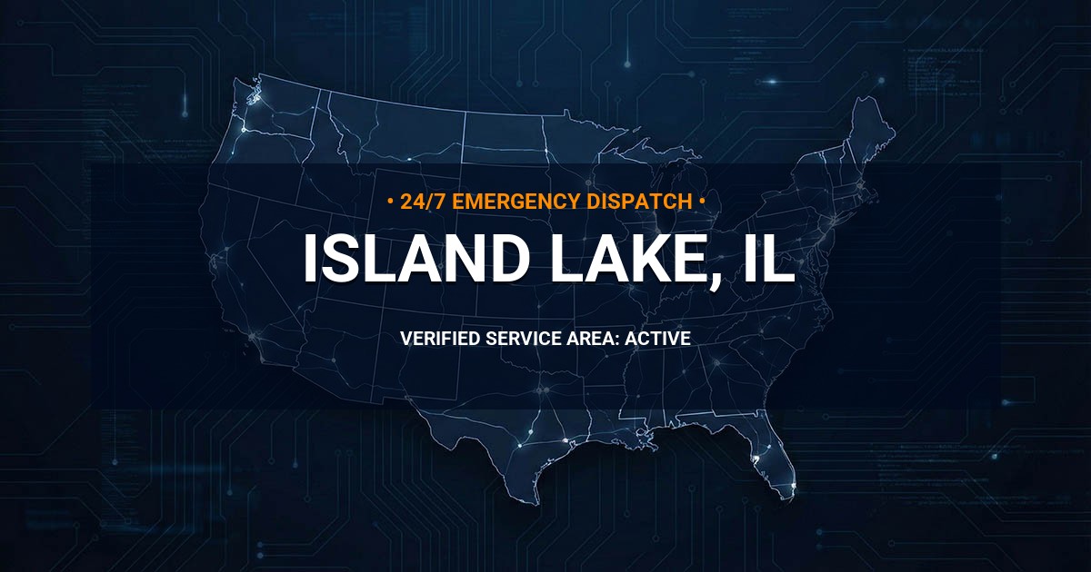 Emergency Plumbing Dispatch Map for Plumbing Services: Island Lake, IL