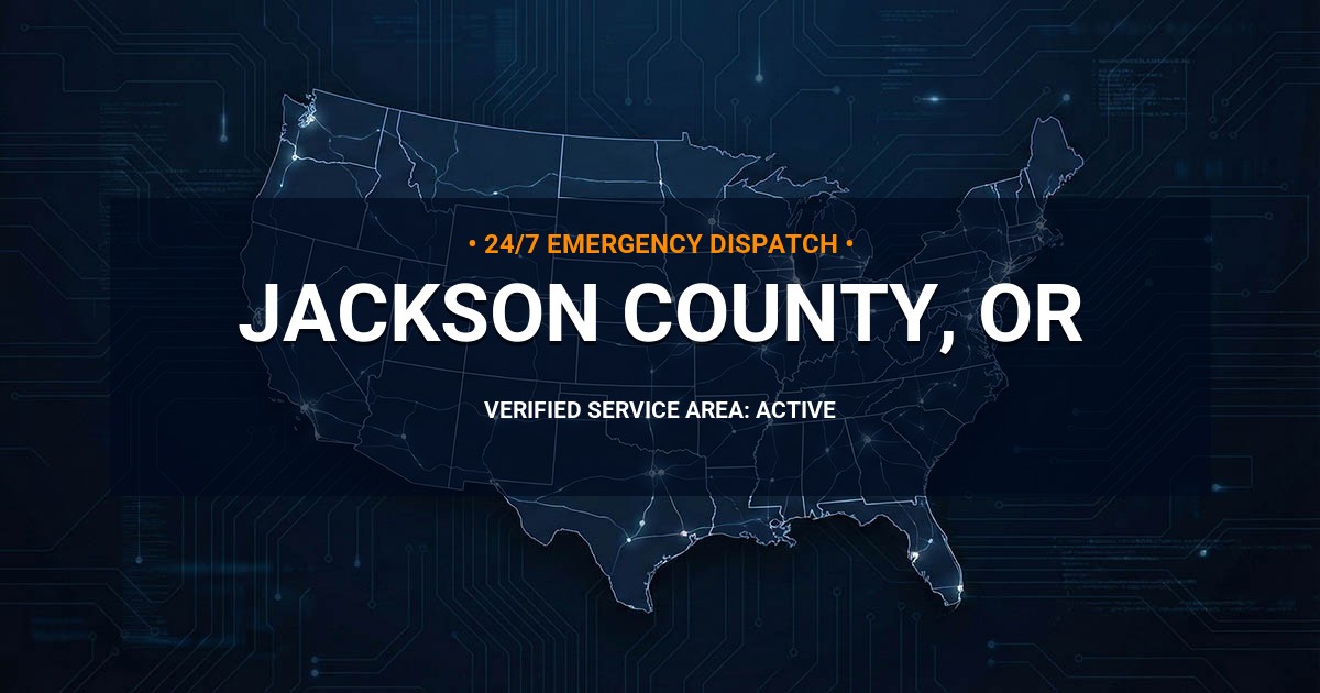 Emergency Plumbing Dispatch Map for Jackson County Plumbing Logistics