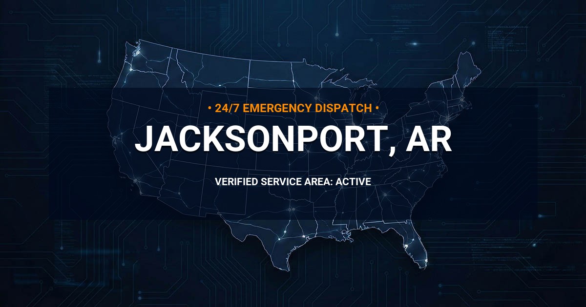 Emergency Plumbing Dispatch Map for Plumbing Services: Jacksonport, AR