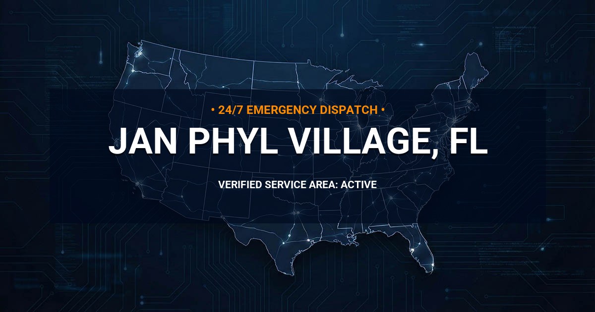 Emergency Plumbing Dispatch Map for Plumbing Services: Jan Phyl Village, FL