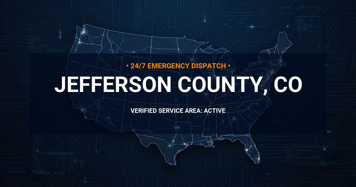 Emergency Plumbing Dispatch Map for Jefferson County Plumbing Logistics
