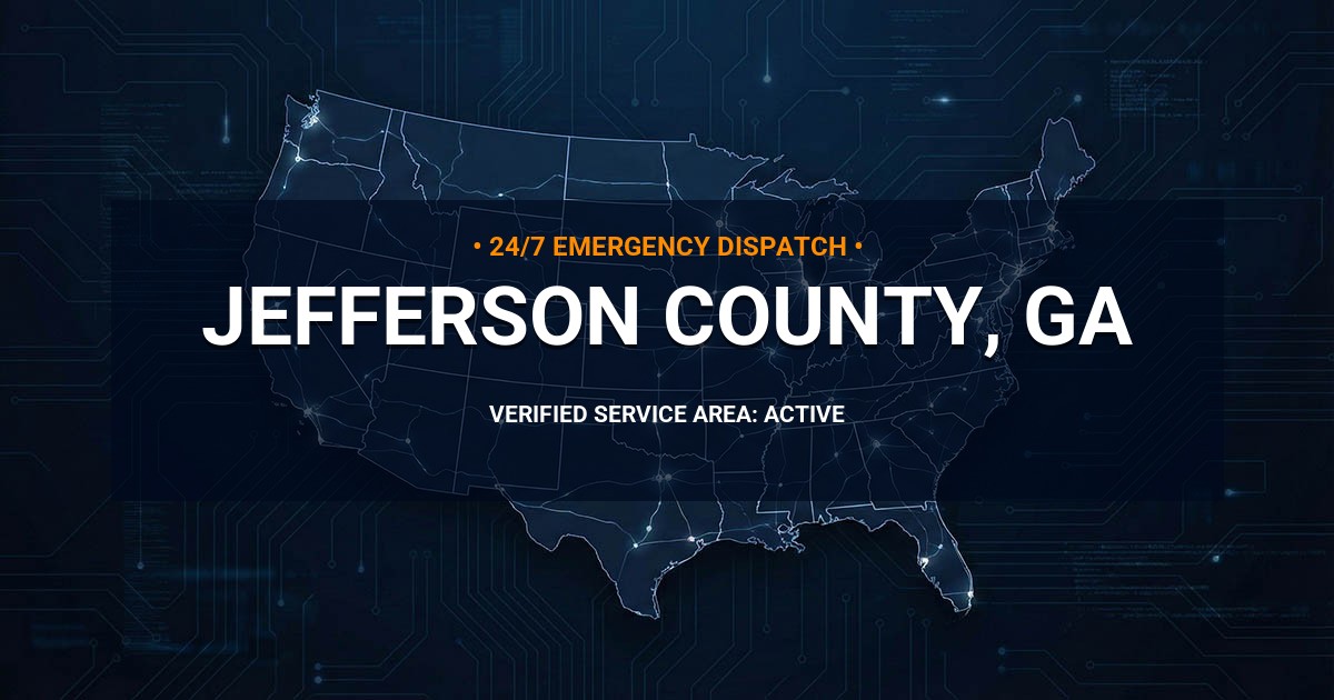 Emergency Plumbing Dispatch Map for Jefferson County Plumbing Logistics