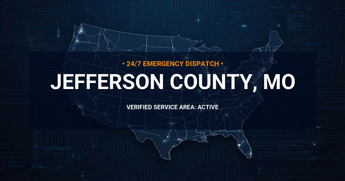 Emergency Plumbing Dispatch Map for Jefferson County Plumbing Logistics