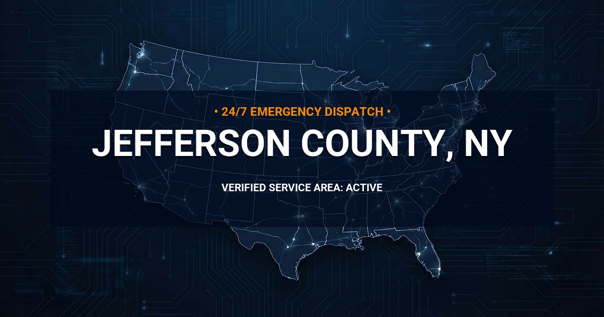 Emergency Plumbing Dispatch Map for Jefferson County Plumbing Logistics