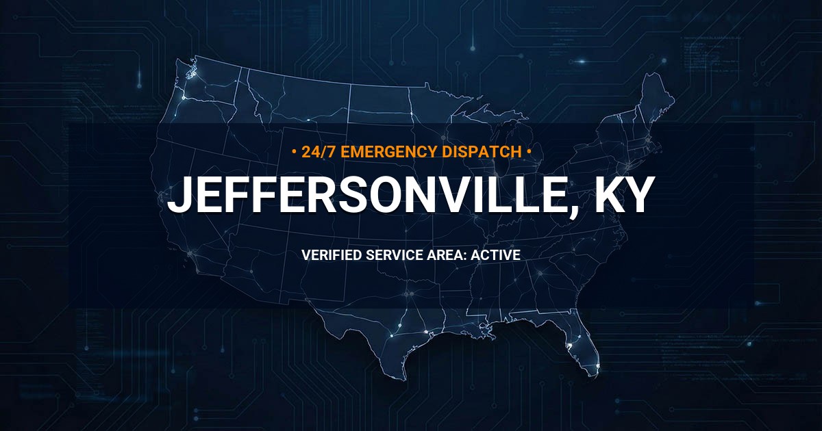 Emergency Plumbing Dispatch Map for Plumbing Services: Jeffersonville, KY