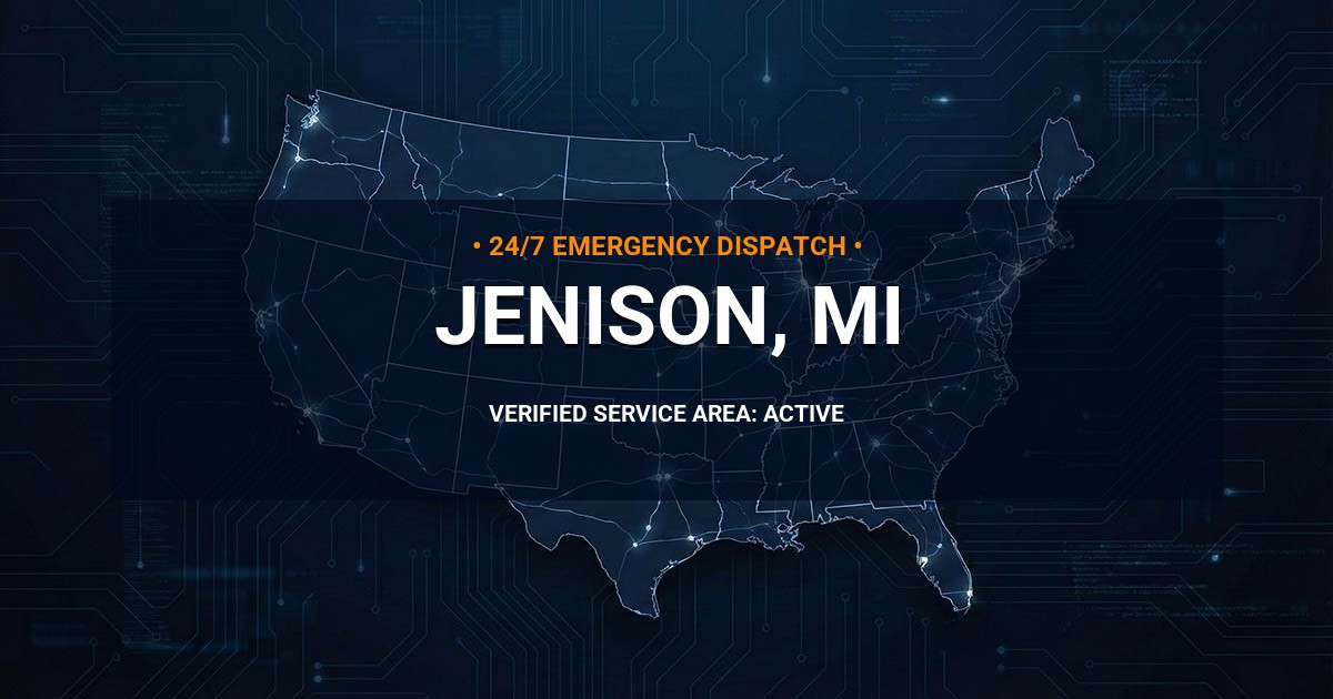 Emergency Plumbing Dispatch Map for Plumbing Services: Jenison, MI