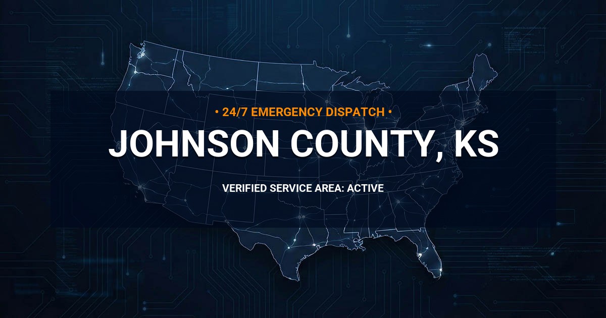 Emergency Plumbing Dispatch Map for Johnson County Plumbing Logistics