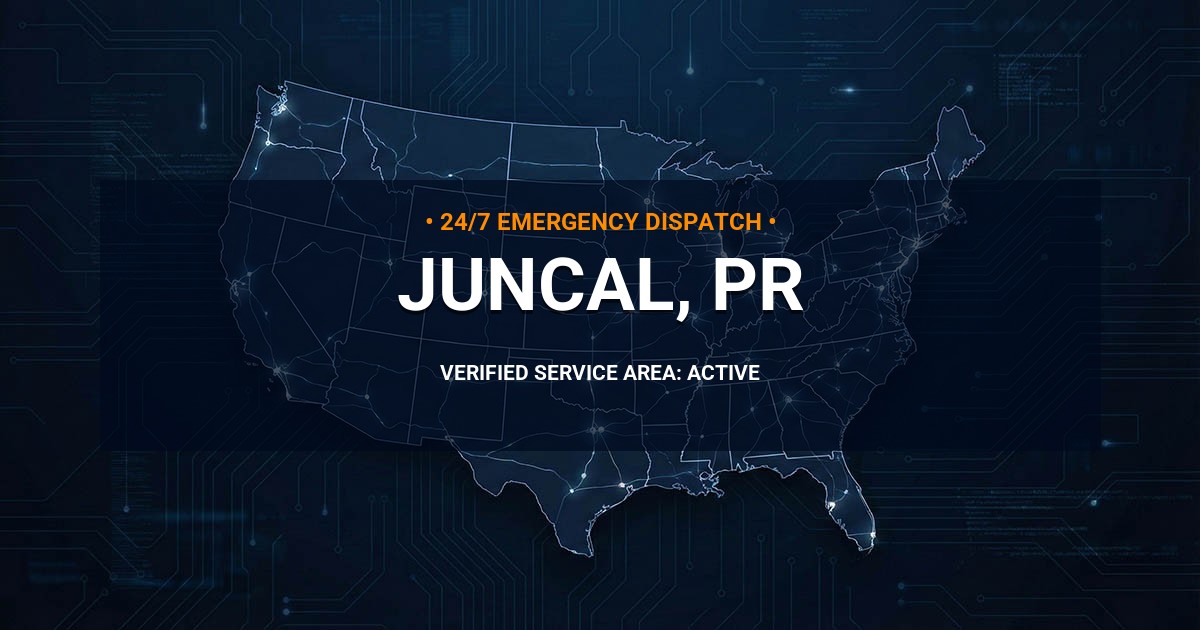 Emergency Plumbing Dispatch Map for Plumbing Services: Juncal, PR