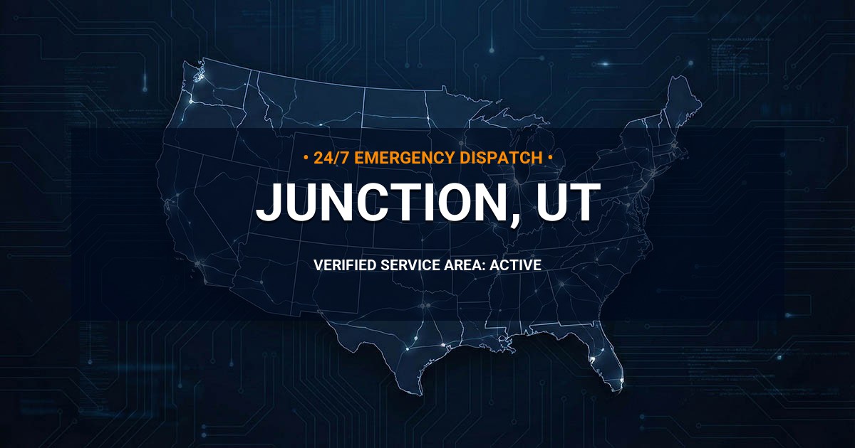 Emergency Plumbing Dispatch Map for Plumbing Services: Junction, UT