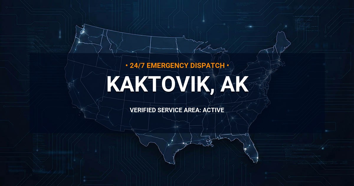 Emergency Plumbing Dispatch Map for Plumbing Services: Kaktovik, AK