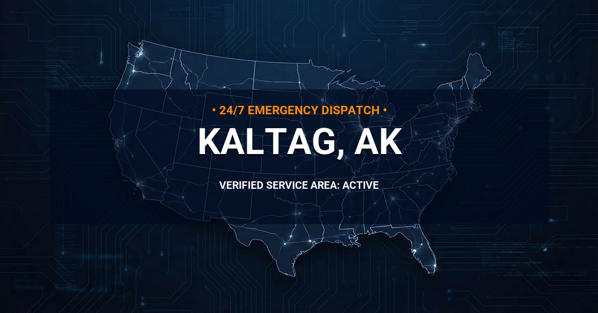 Emergency Plumbing Dispatch Map for Plumbing Services: Kaltag, AK