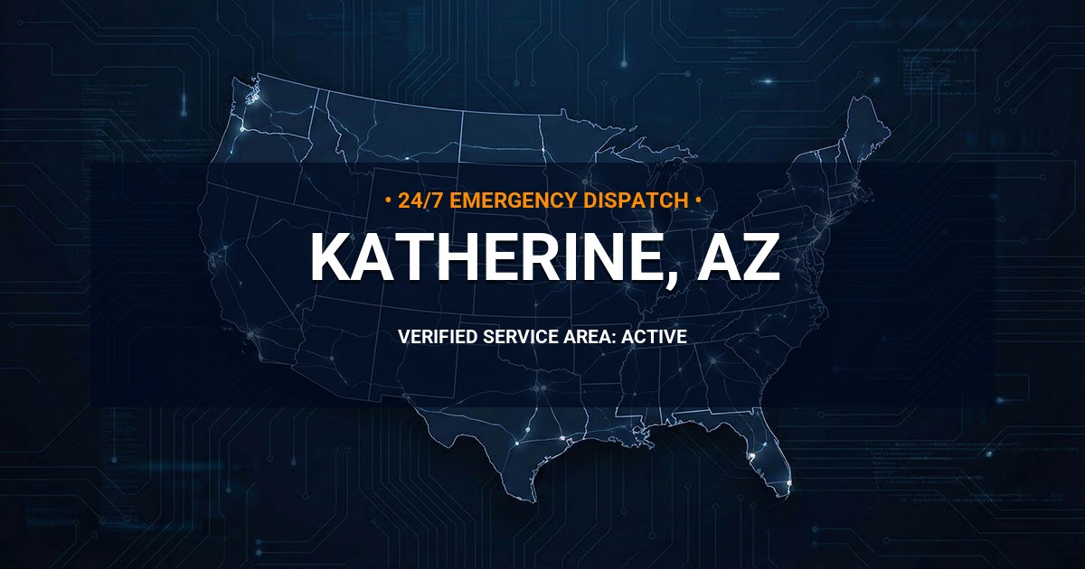 Emergency Plumbing Dispatch Map for Plumbing Services: Katherine, AZ