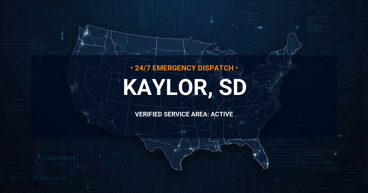 Emergency Plumbing Dispatch Map for Plumbing Services: Kaylor, SD