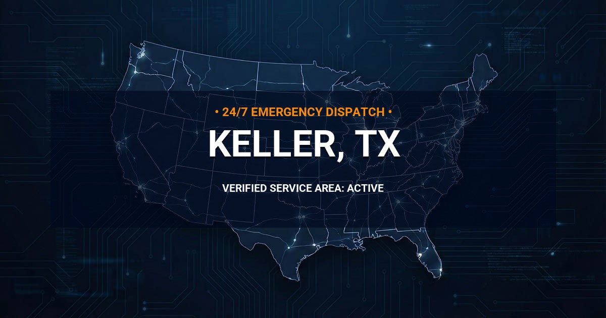 Emergency Plumbing Dispatch Map for Plumbing Services: Keller, TX