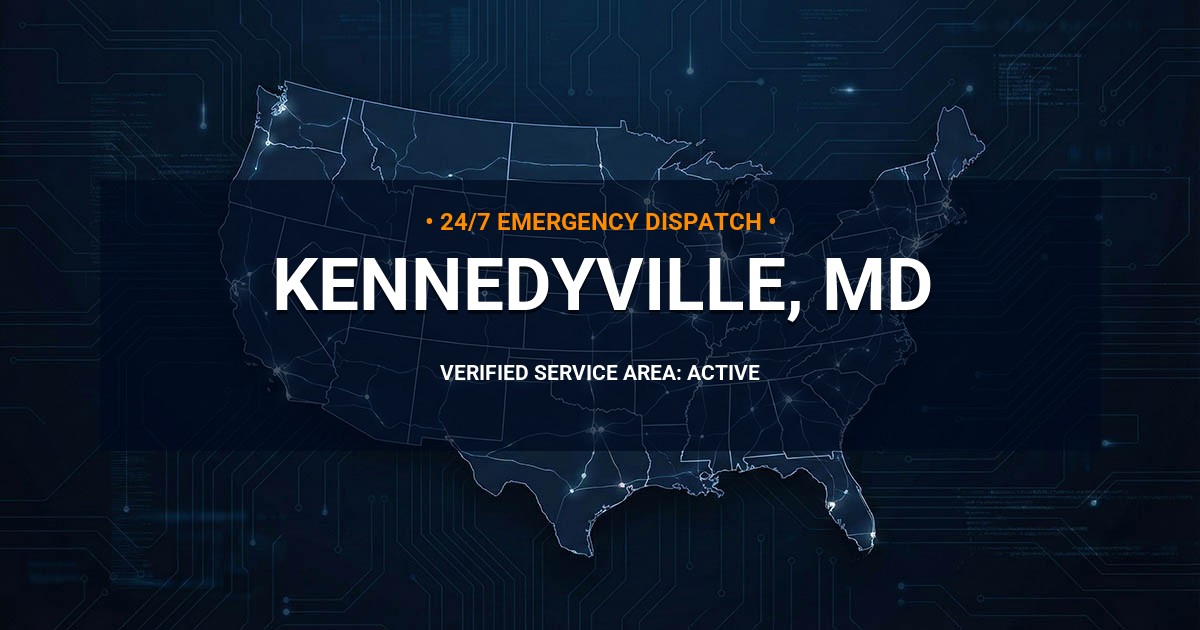 Emergency Plumbing Dispatch Map for Plumbing Services: Kennedyville, MD