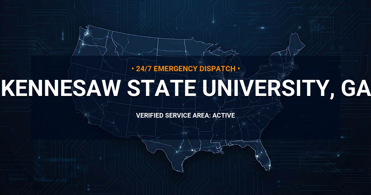Emergency Plumbing Dispatch Map for Plumbing Services: Kennesaw State University, GA