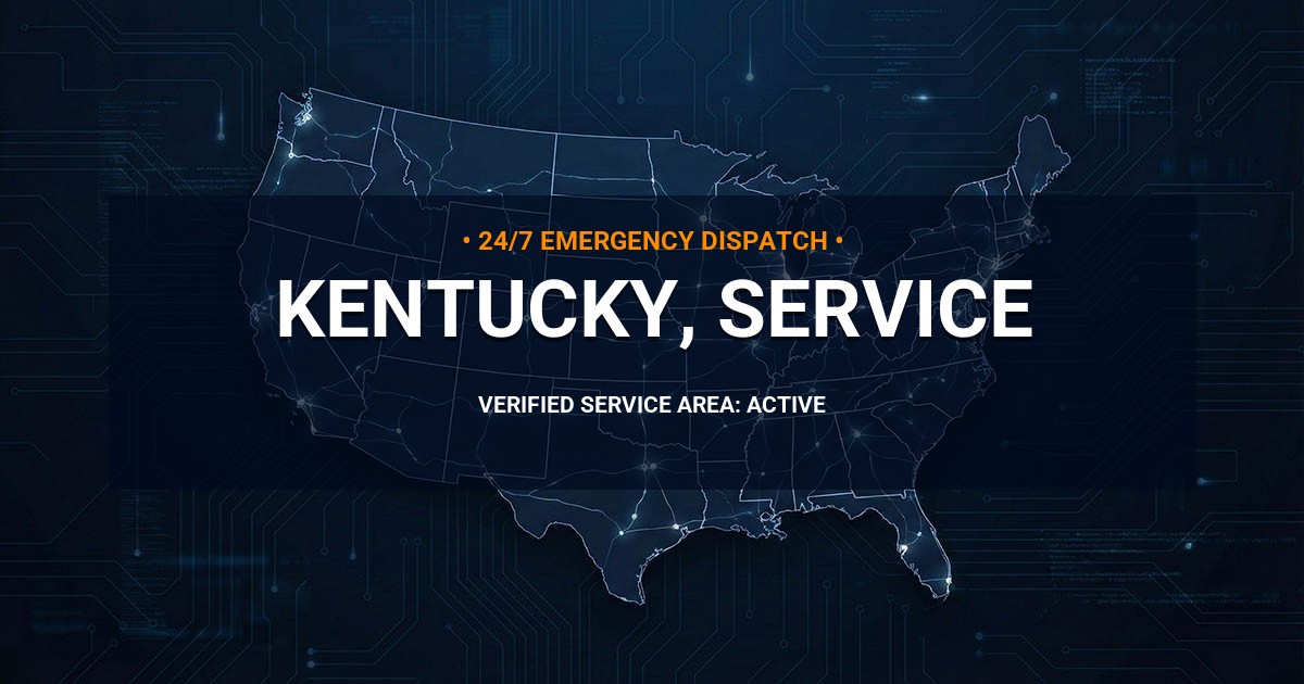 Emergency Plumbing Dispatch Map for Kentucky Plumbing Administration