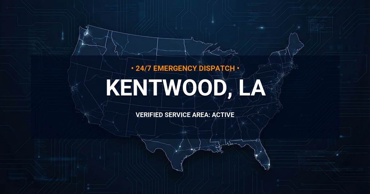Emergency Plumbing Dispatch Map for Plumbing Services: Kentwood, LA