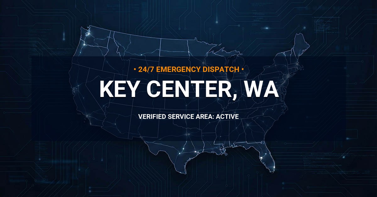 Emergency Plumbing Dispatch Map for Plumbing Services: Key Center, WA