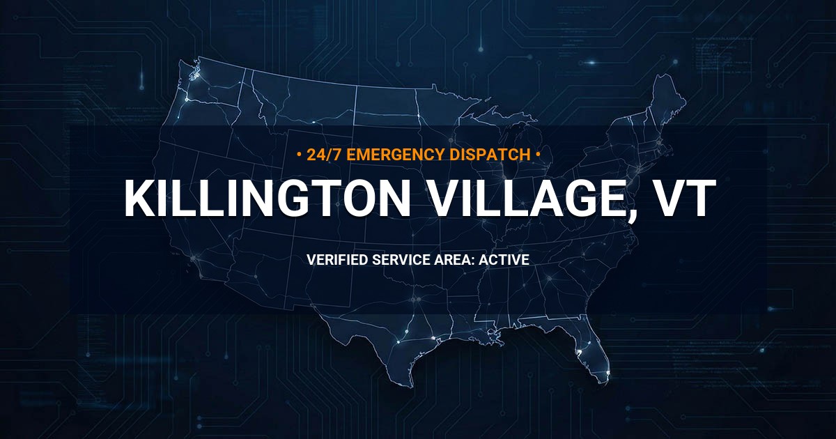 Emergency Plumbing Dispatch Map for Plumbing Services: Killington Village, VT