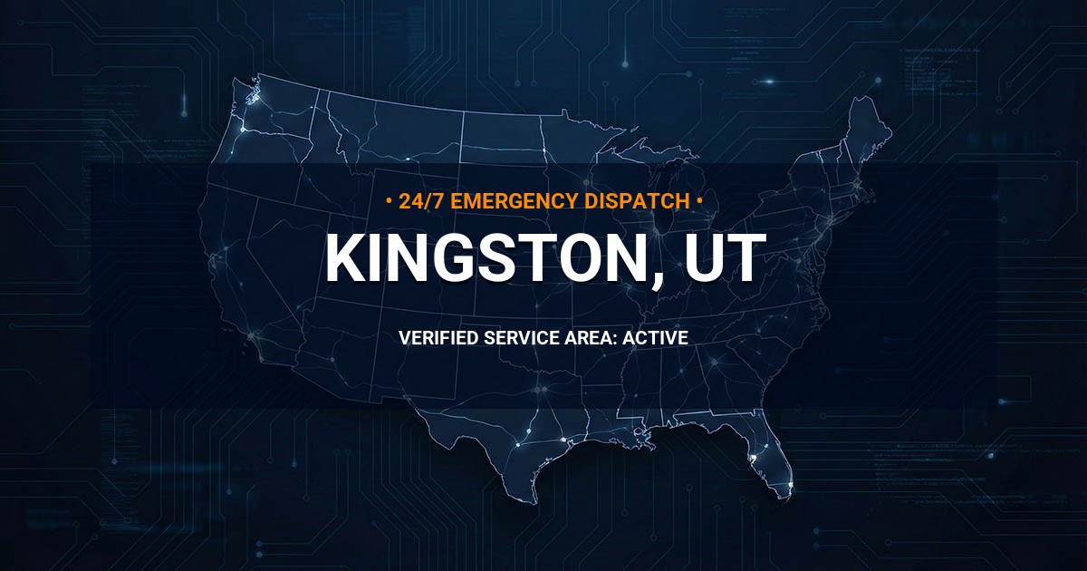 Emergency Plumbing Dispatch Map for Plumbing Services: Kingston, UT