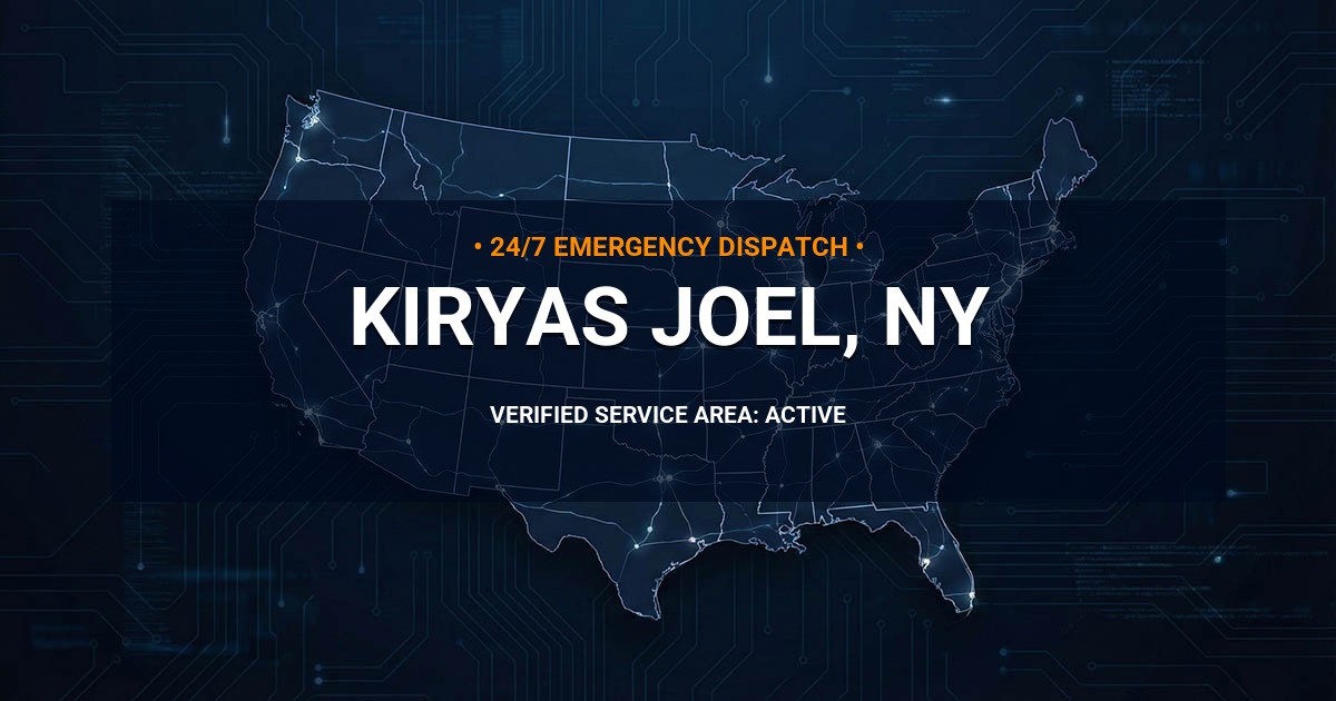 Emergency Plumbing Dispatch Map for Plumbing Services: Kiryas Joel, NY
