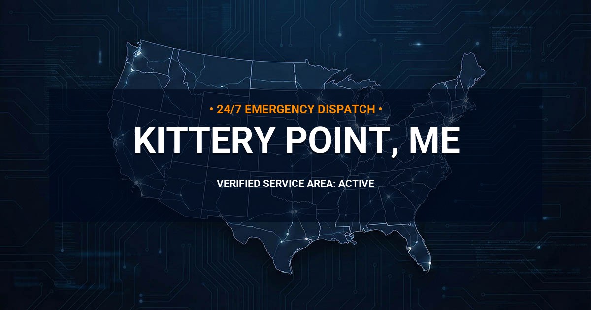 Emergency Plumbing Dispatch Map for Plumbing Services: Kittery Point, ME
