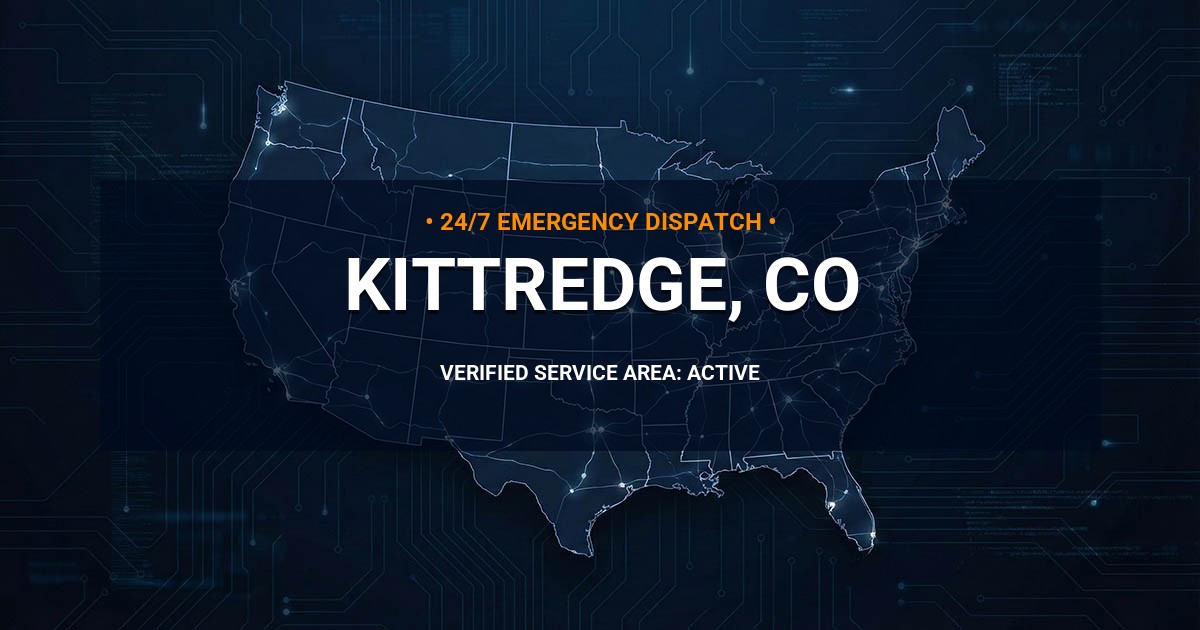 Emergency Plumbing Dispatch Map for Plumbing Services: Kittredge, CO