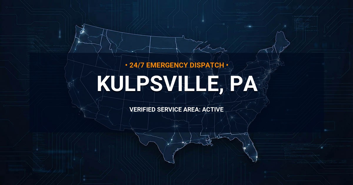 Emergency Plumbing Dispatch Map for Plumbing Services: Kulpsville, PA