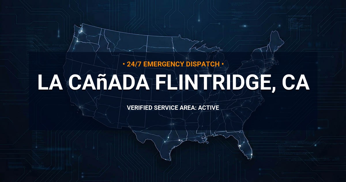 Emergency Plumbing Dispatch Map for Plumbing Services: La Cañada Flintridge, CA