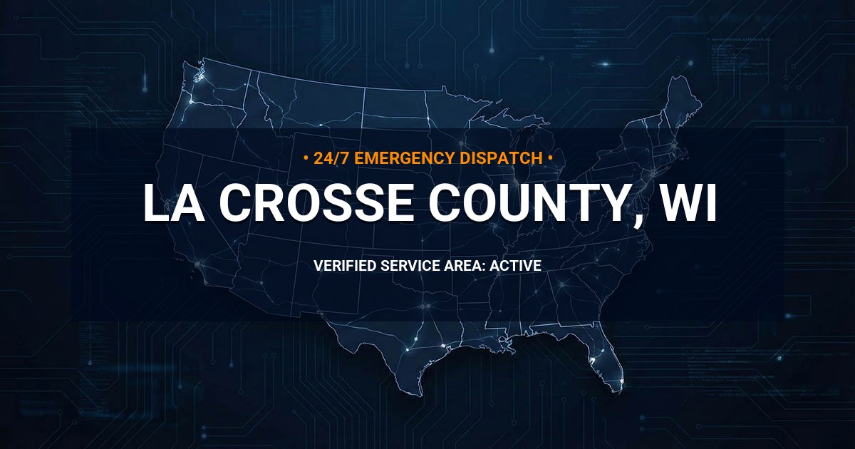 Emergency Plumbing Dispatch Map for La Crosse County Plumbing Logistics