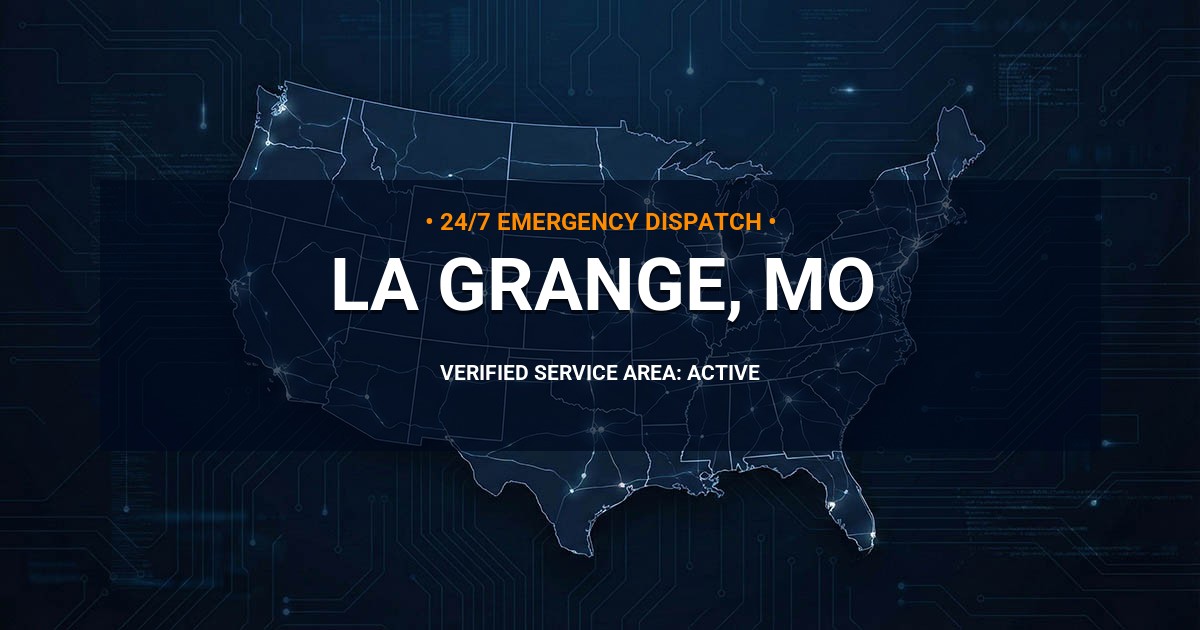 Emergency Plumbing Dispatch Map for Plumbing Services: La Grange, MO